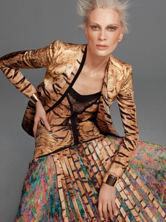 Steven Meisel tapped Kristen McMenamy for Roberto Cavalli's spring 2012 ad