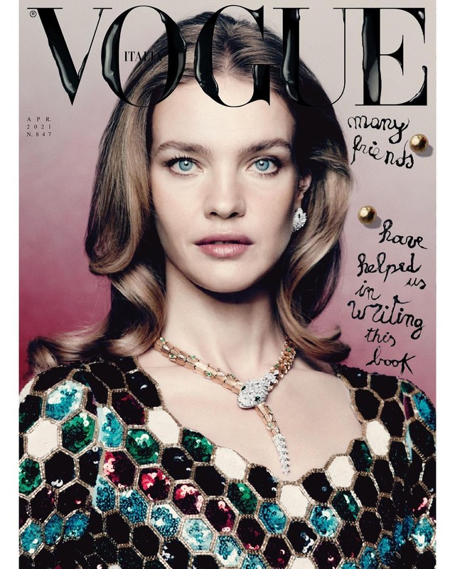 Vogue Russia, September, 2021 - alternative cover artwork in collaboration  with @yugayyan created together with @savemymind. Experimental collage on  plywood with too layers, physical light layering, print on glossy paper  with additional